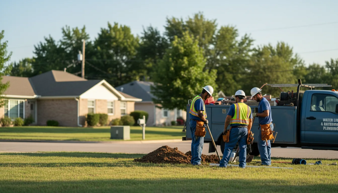 Residential water line and bathroom plumbing service in Interlochen, MI